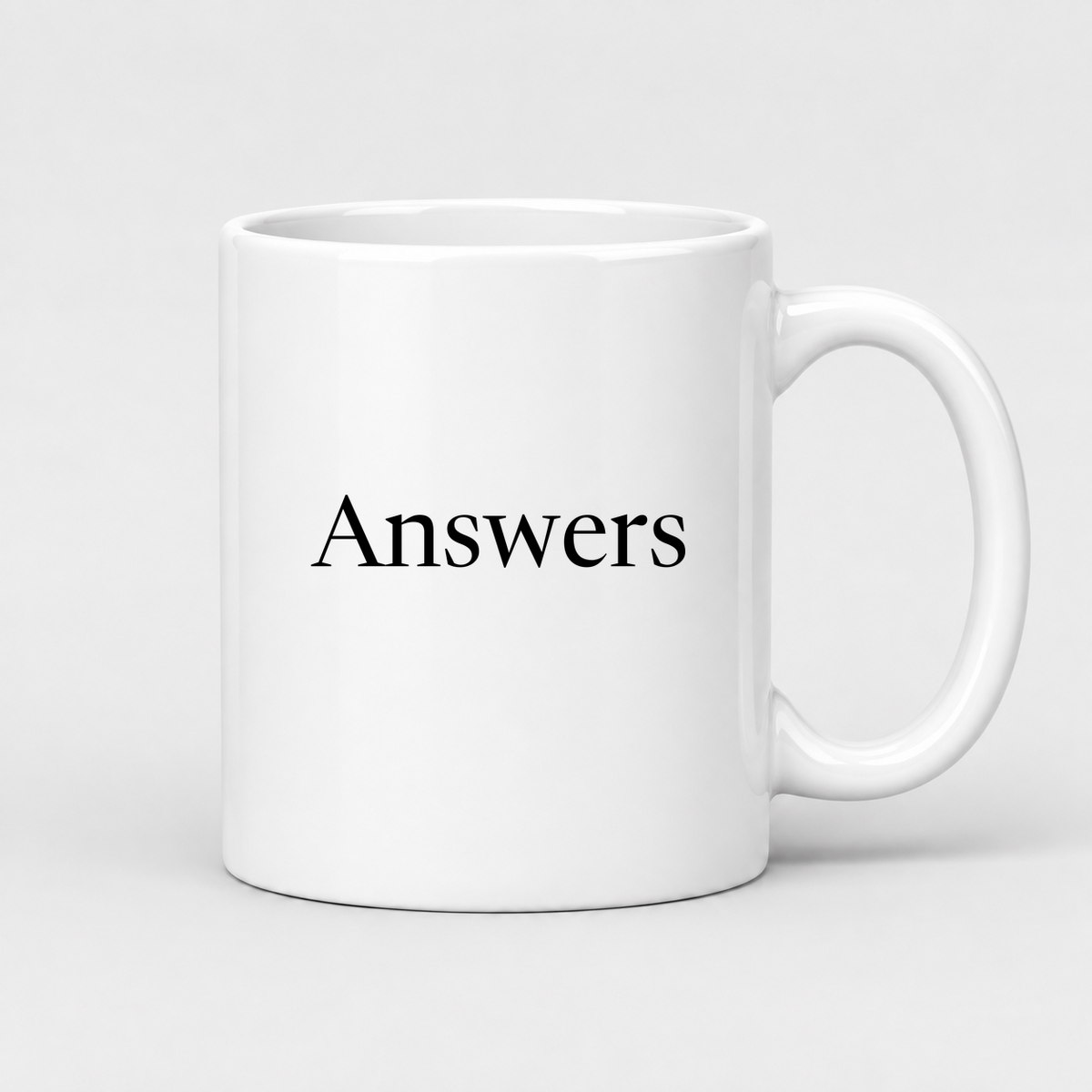 Answers Mug in white