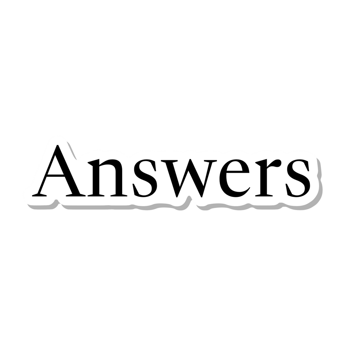 Answers die-cut sticker