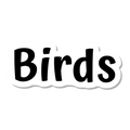 Birds die-cut sticker