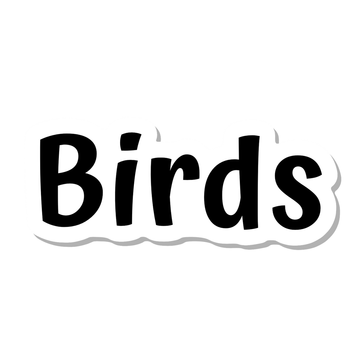 Birds die-cut sticker