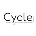 Cycle die-cut sticker