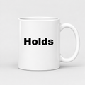 Holds Mug in white