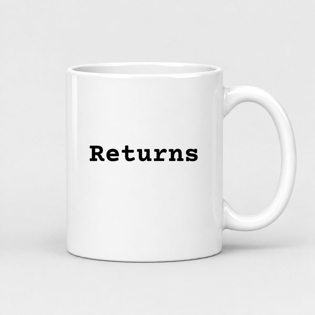 Returns Mug in white