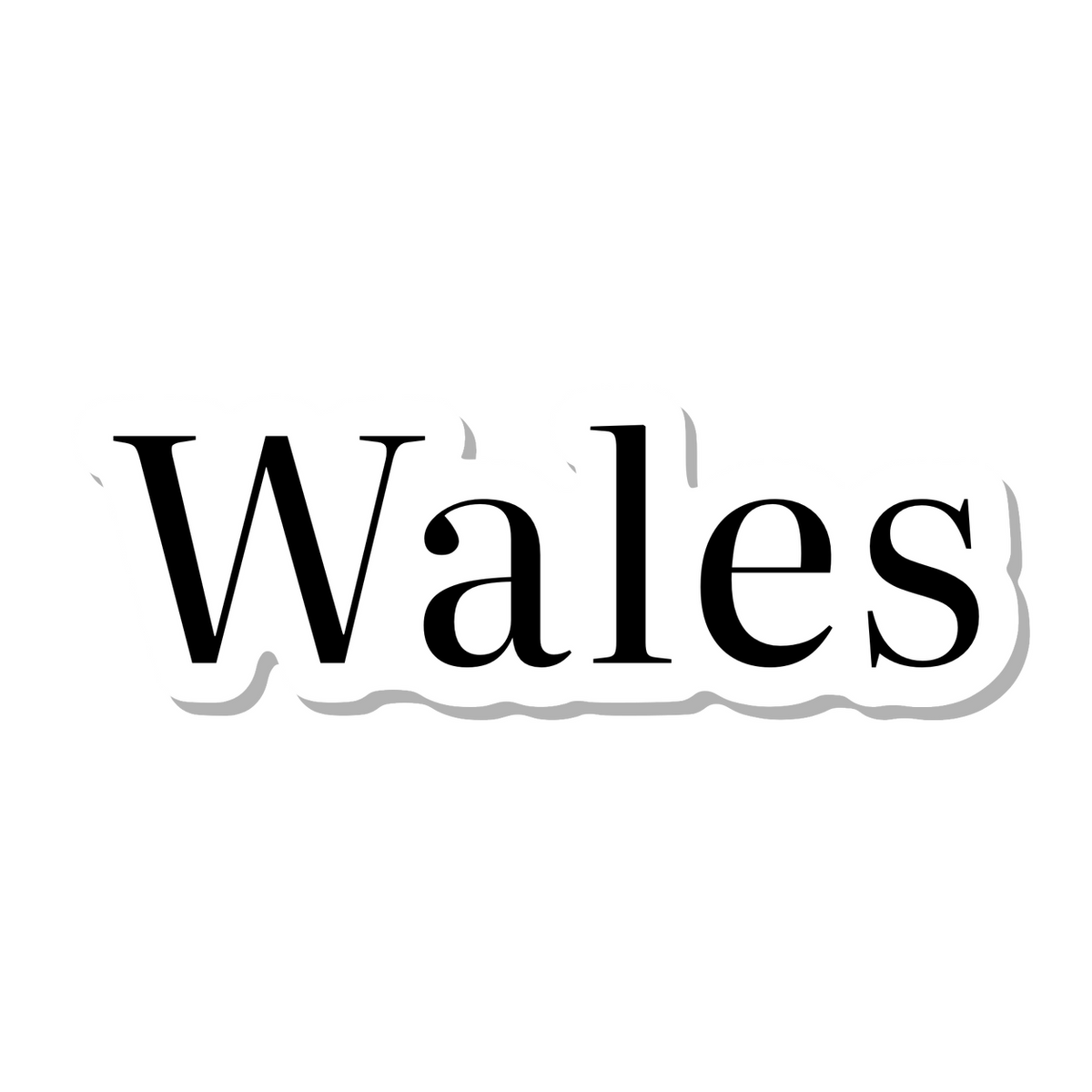 Wales die-cut sticker