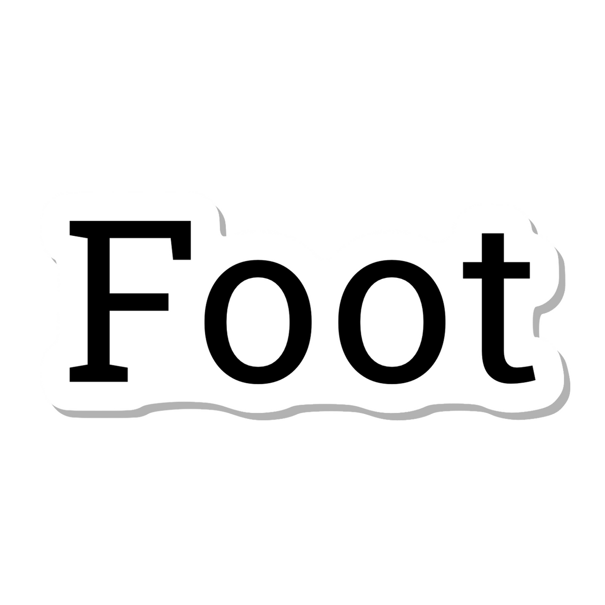 Foot die-cut sticker