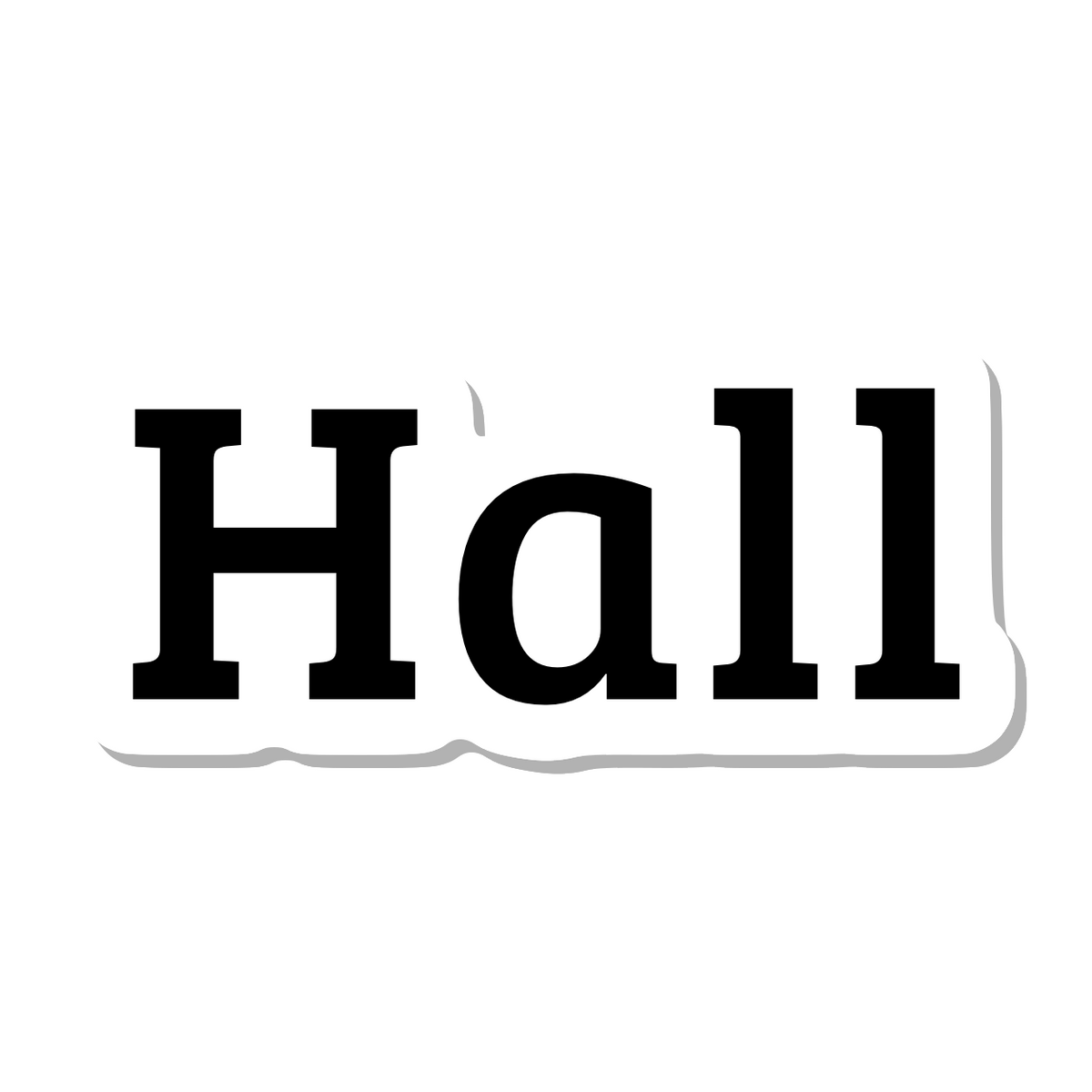 Hall die-cut sticker