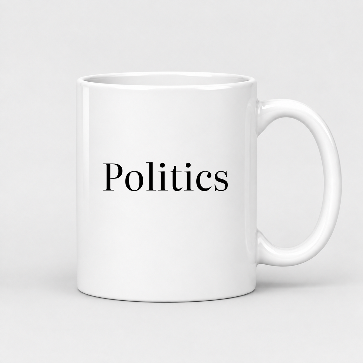 Politics Mug in white