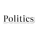 Politics die-cut sticker