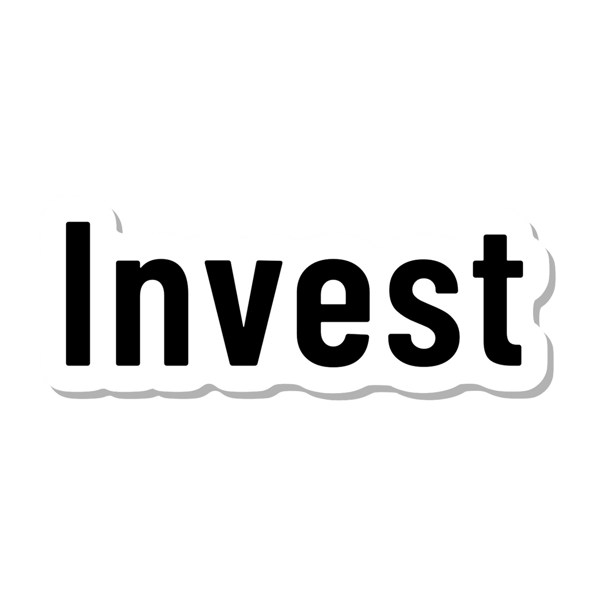 Invest die-cut sticker