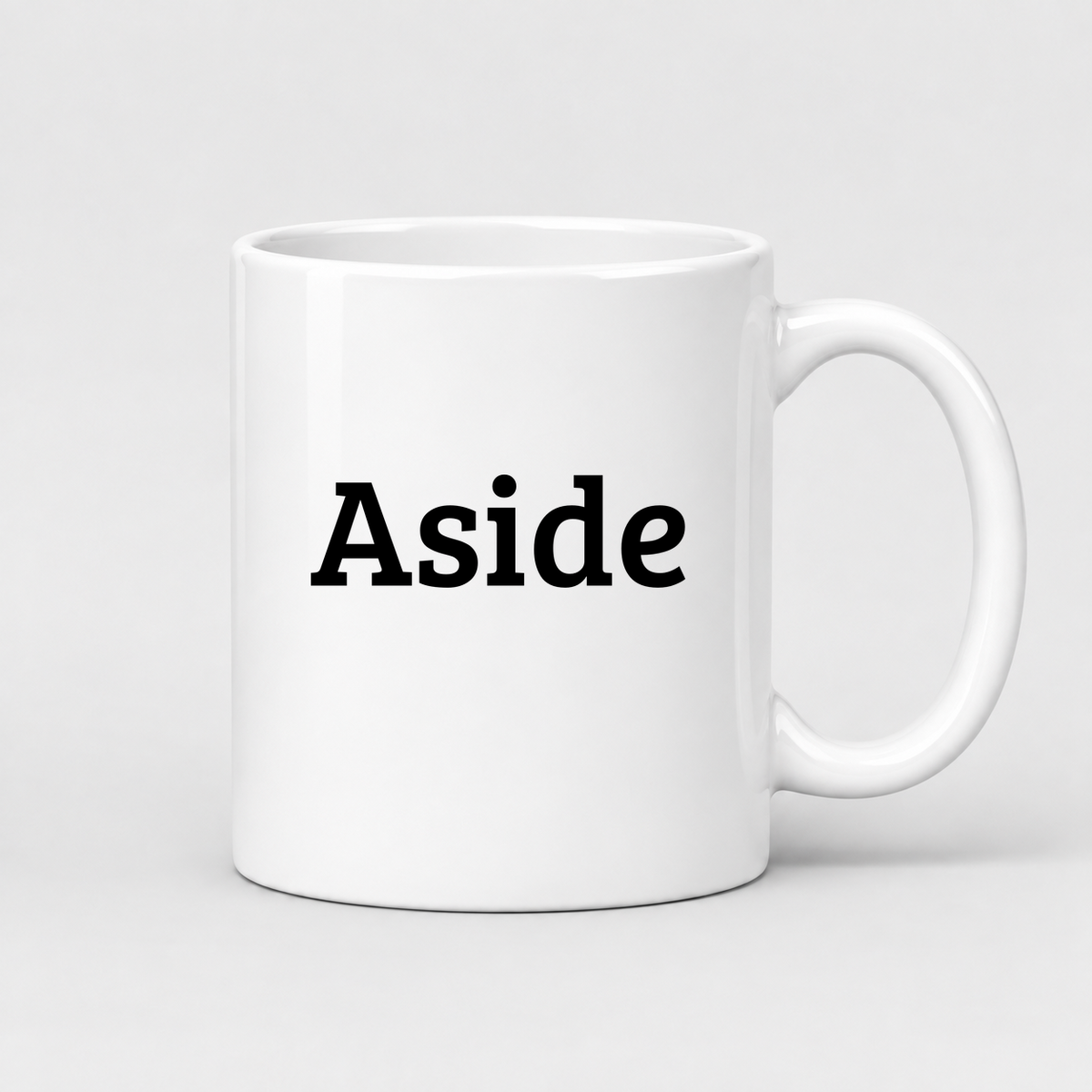 Aside Mug in white