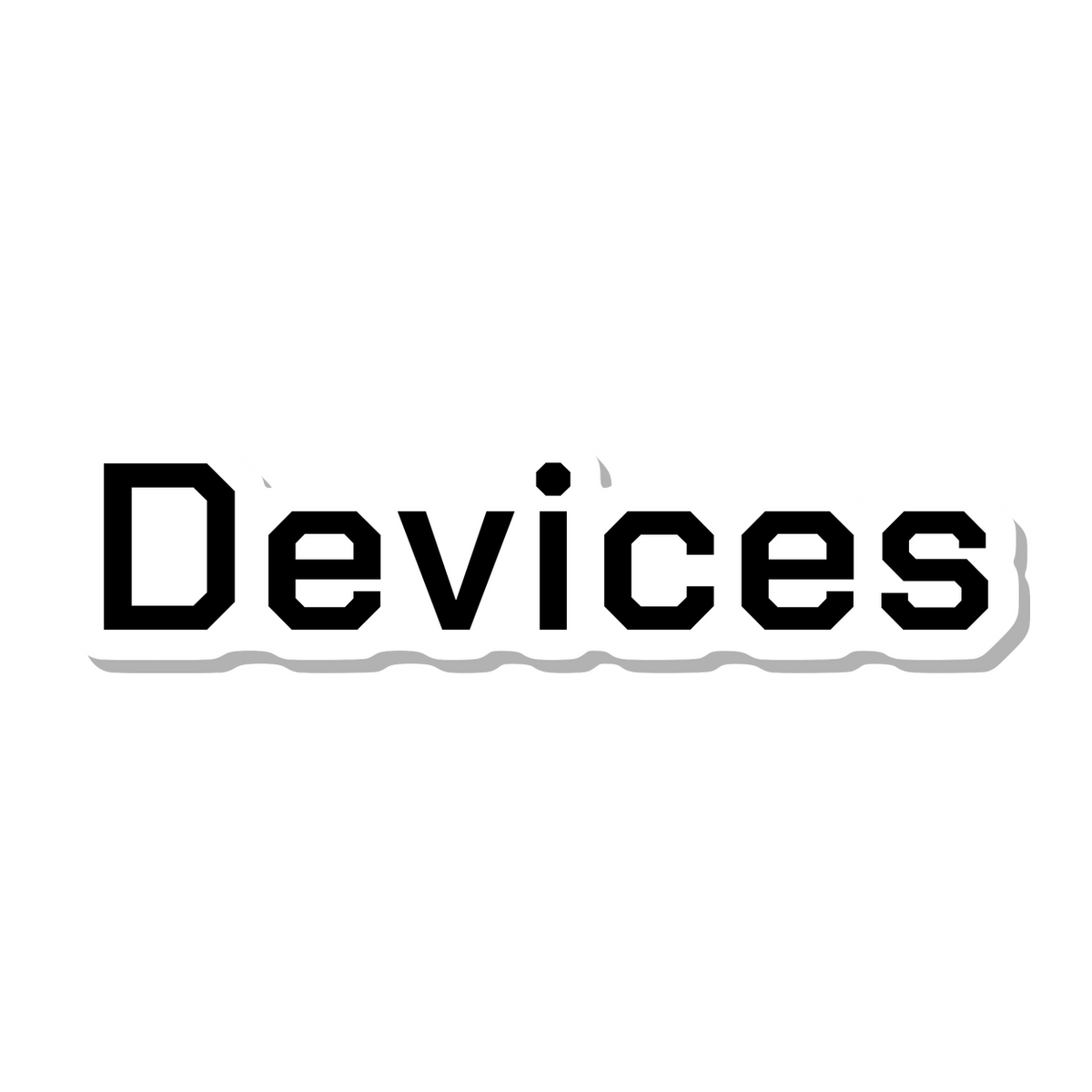 Devices die-cut sticker