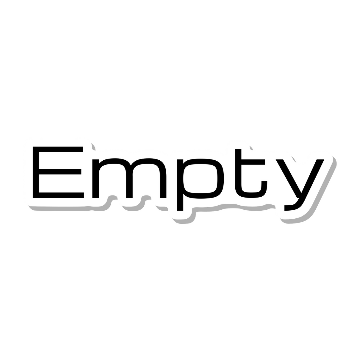 Empty die-cut sticker