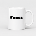Faces Mug in white