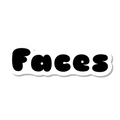 Faces die-cut sticker