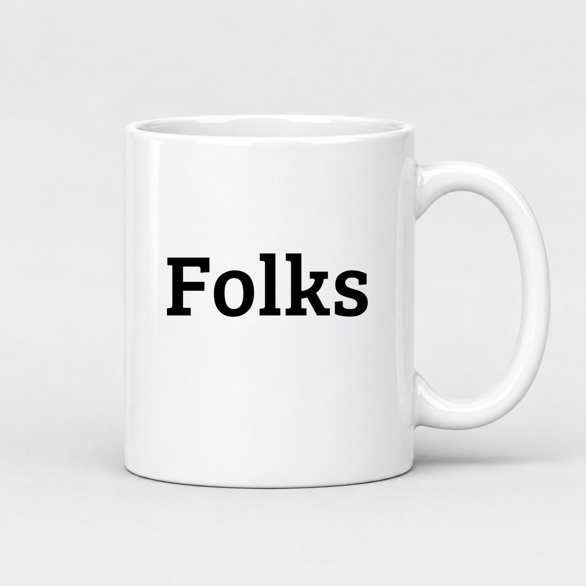 Folks Mug in white