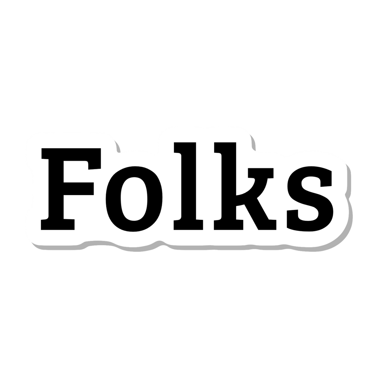 Folks die-cut sticker
