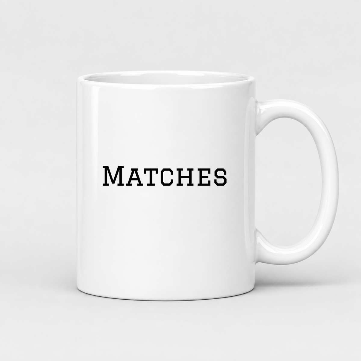 Matches Mug in white