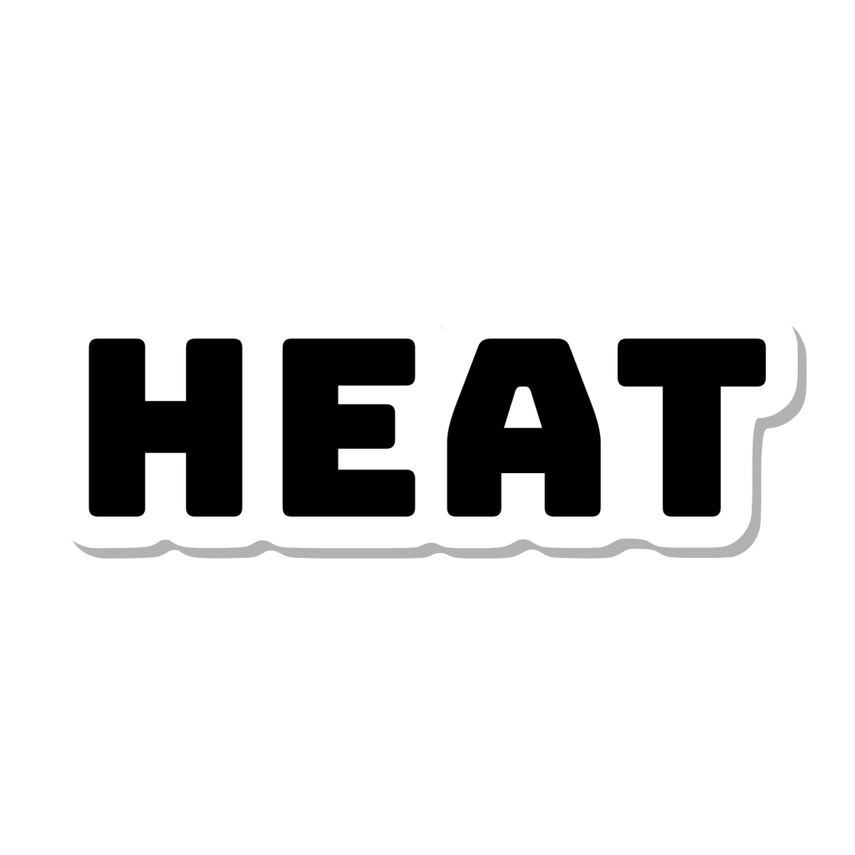 Heat die-cut sticker