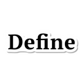 Define die-cut sticker
