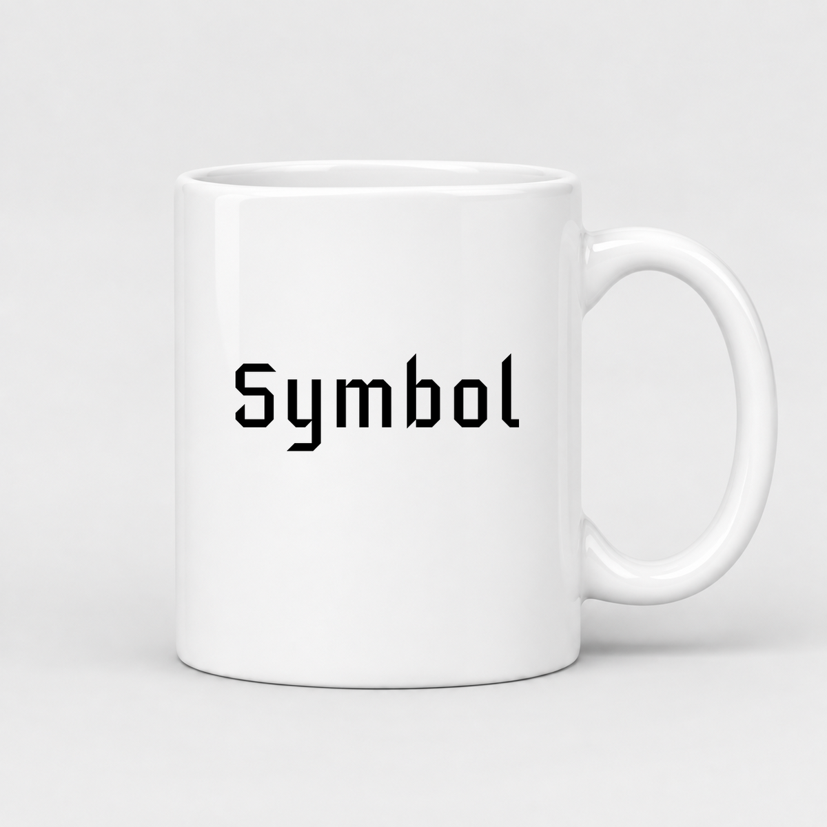 Symbol Mug in white