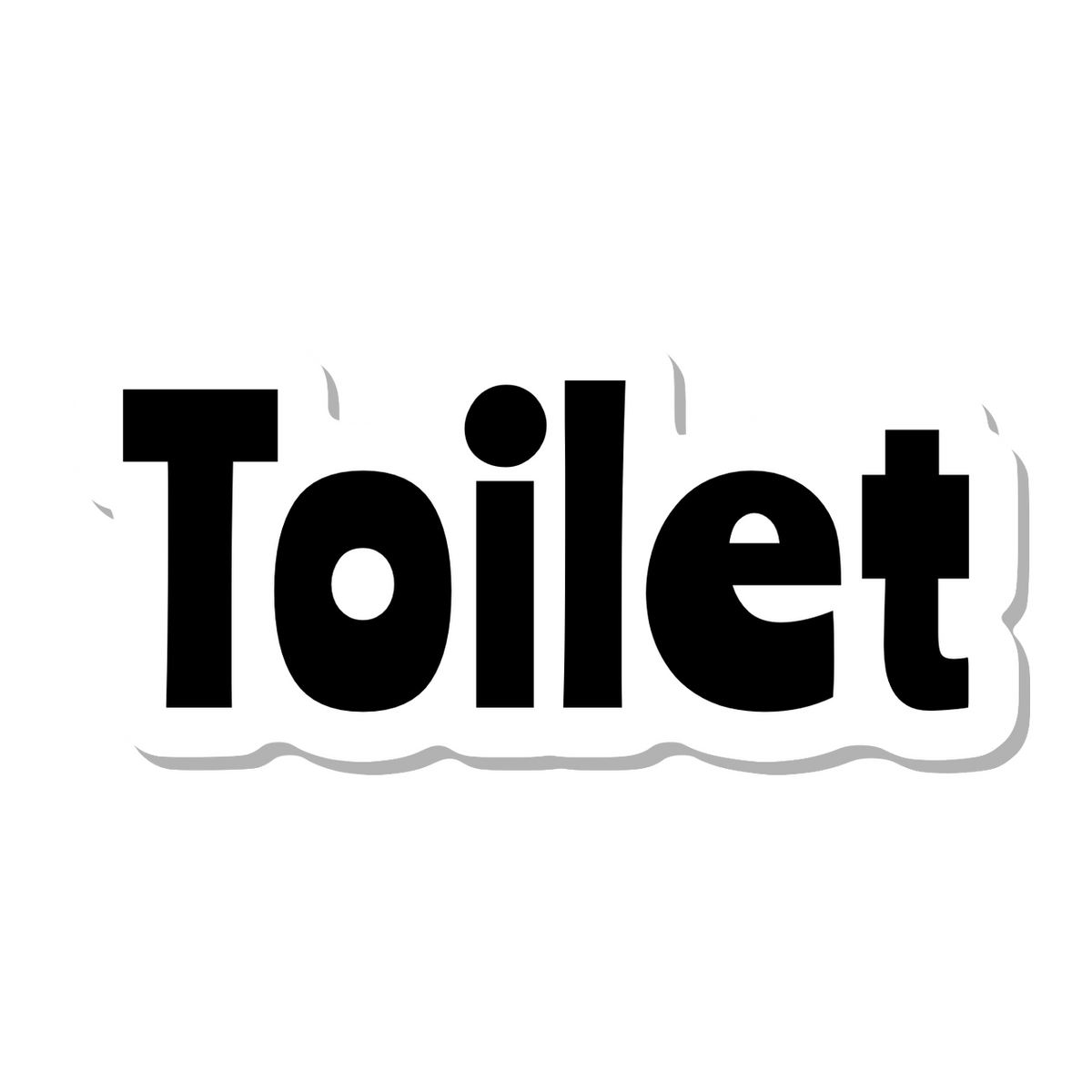 Toilet die-cut sticker
