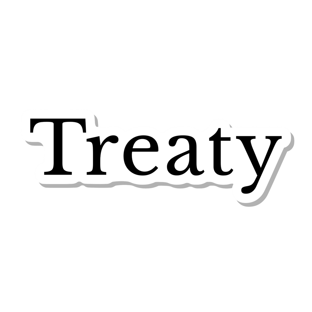 Treaty die-cut sticker