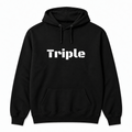Triple Hoodie in black