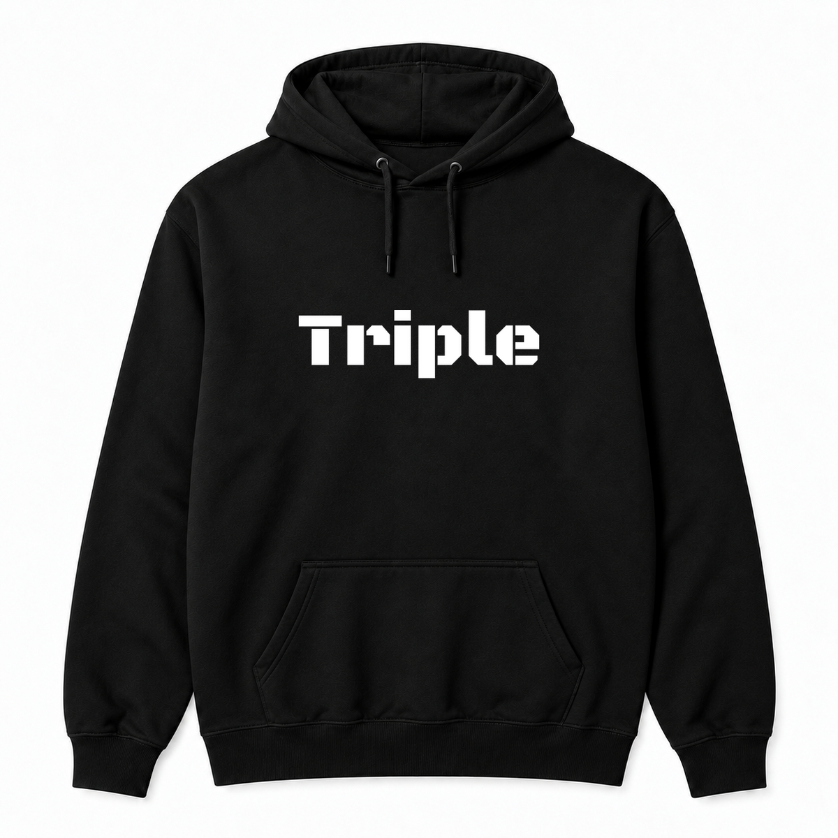 Triple Hoodie in black