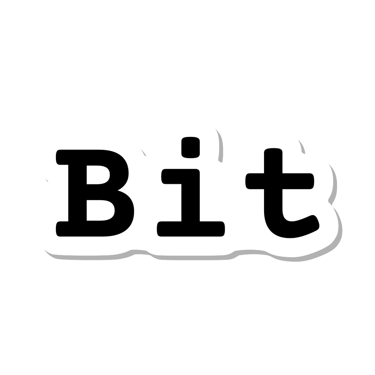 Bit die-cut sticker