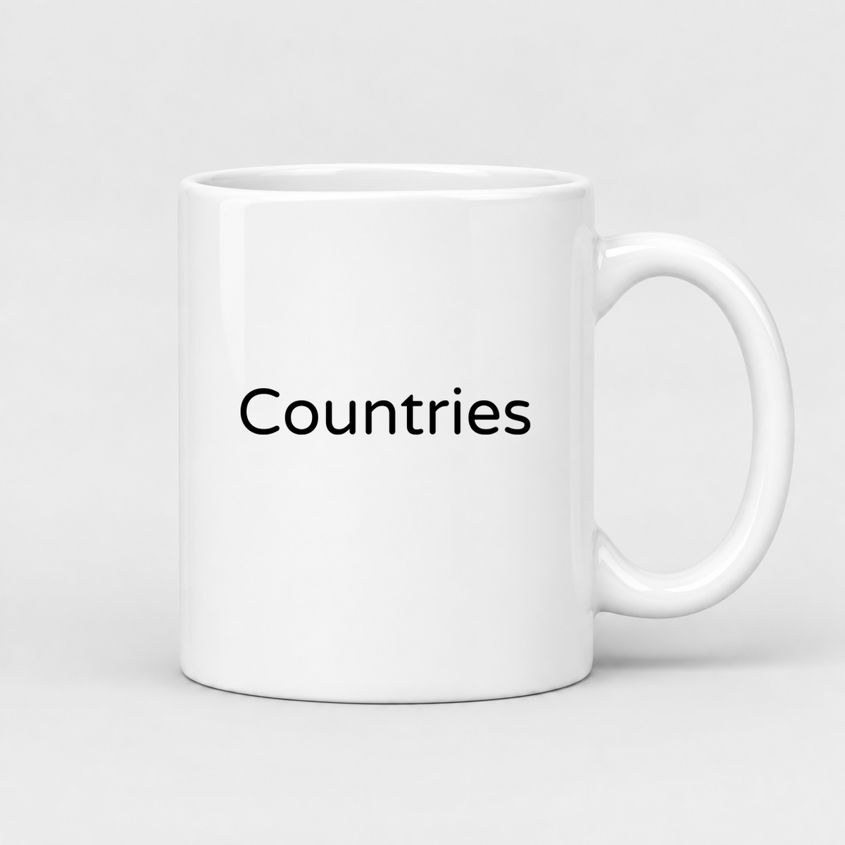 Countries Mug in white