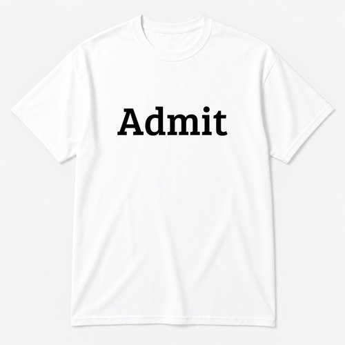 Admit T-Shirt in white