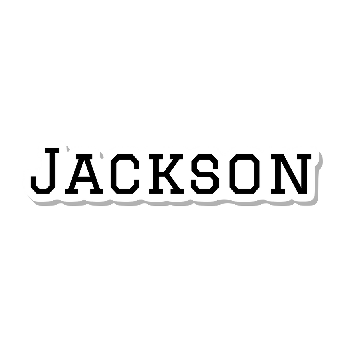 Jackson die-cut sticker