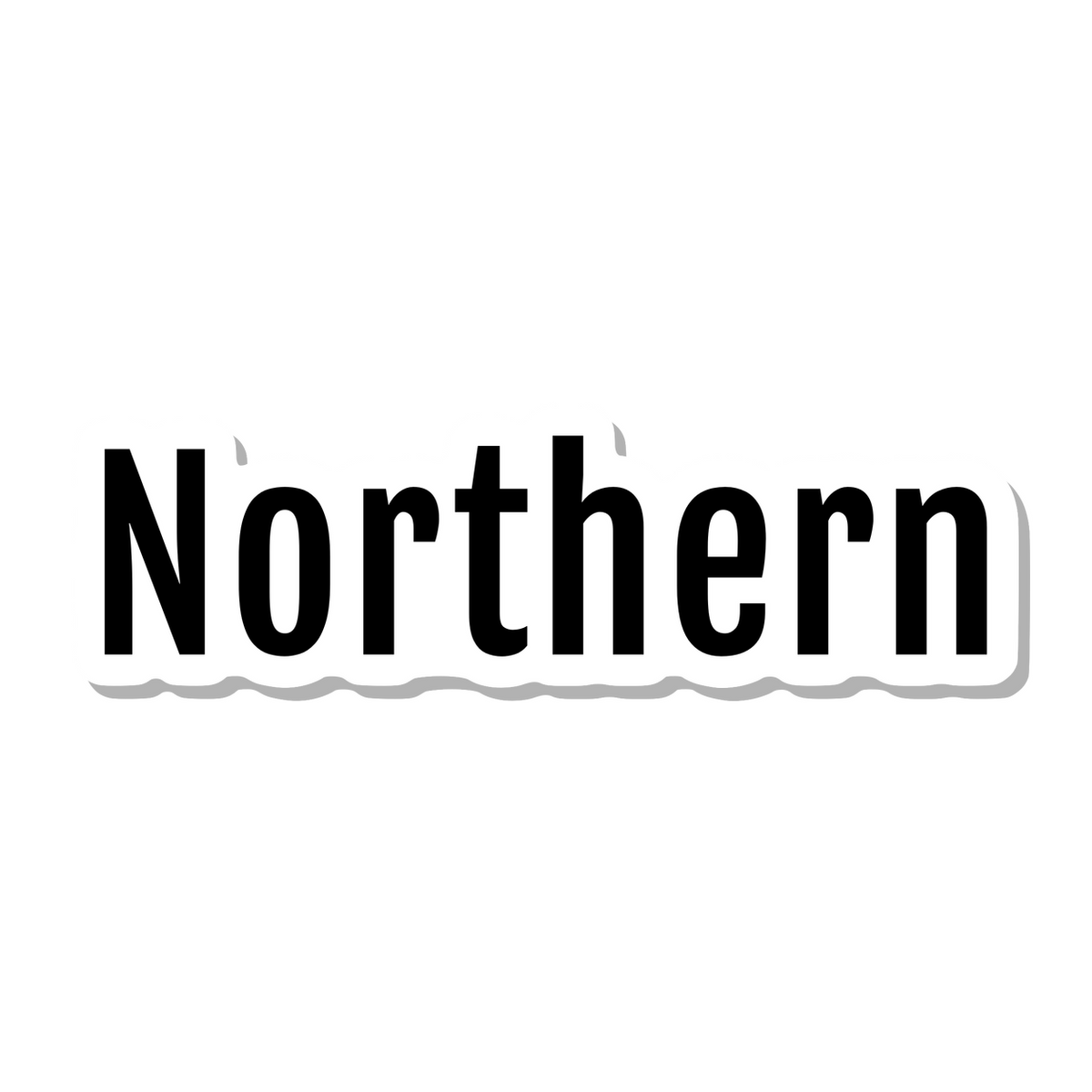 Northern die-cut sticker