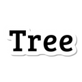 Tree die-cut sticker