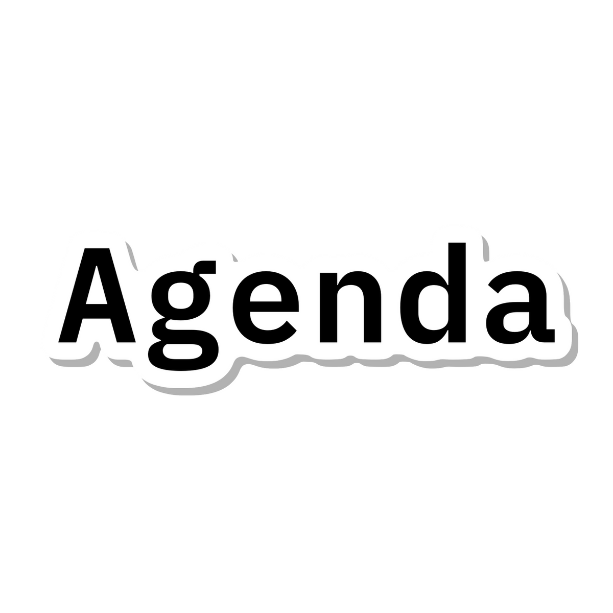 Agenda die-cut sticker