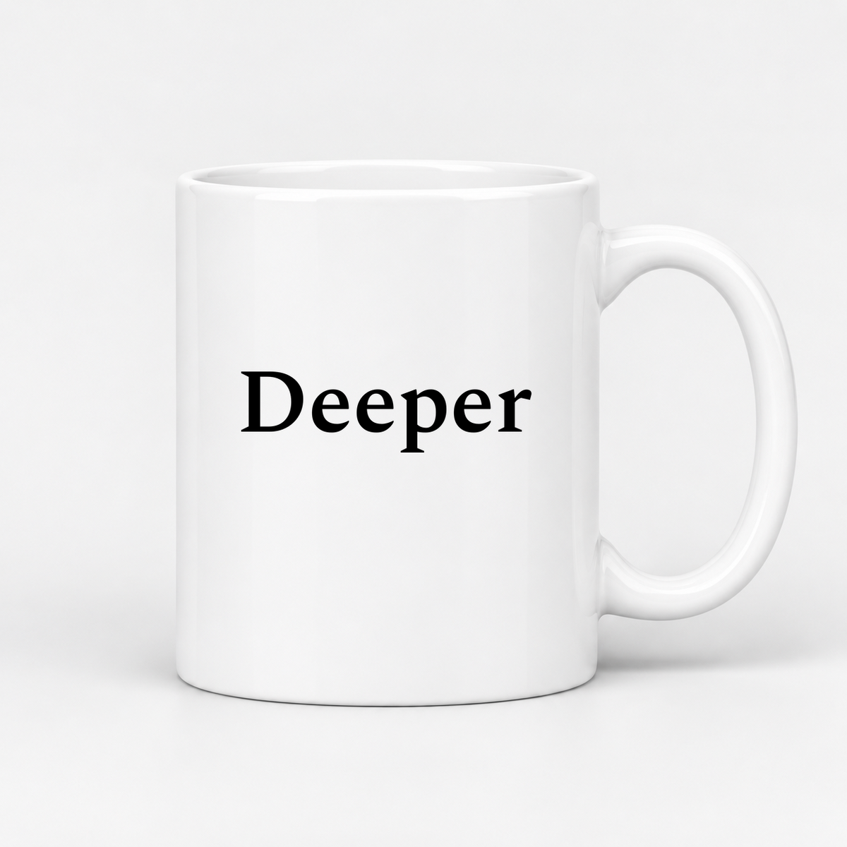 Deeper Mug in white