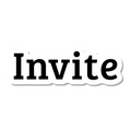 Invite die-cut sticker