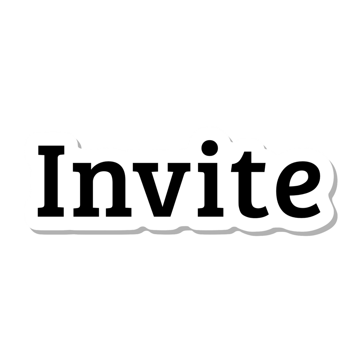 Invite die-cut sticker