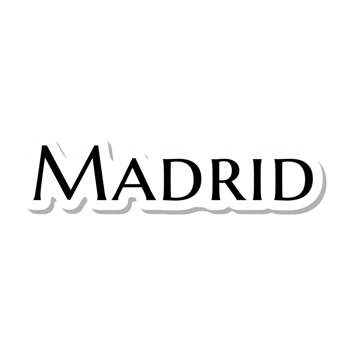 Madrid die-cut sticker
