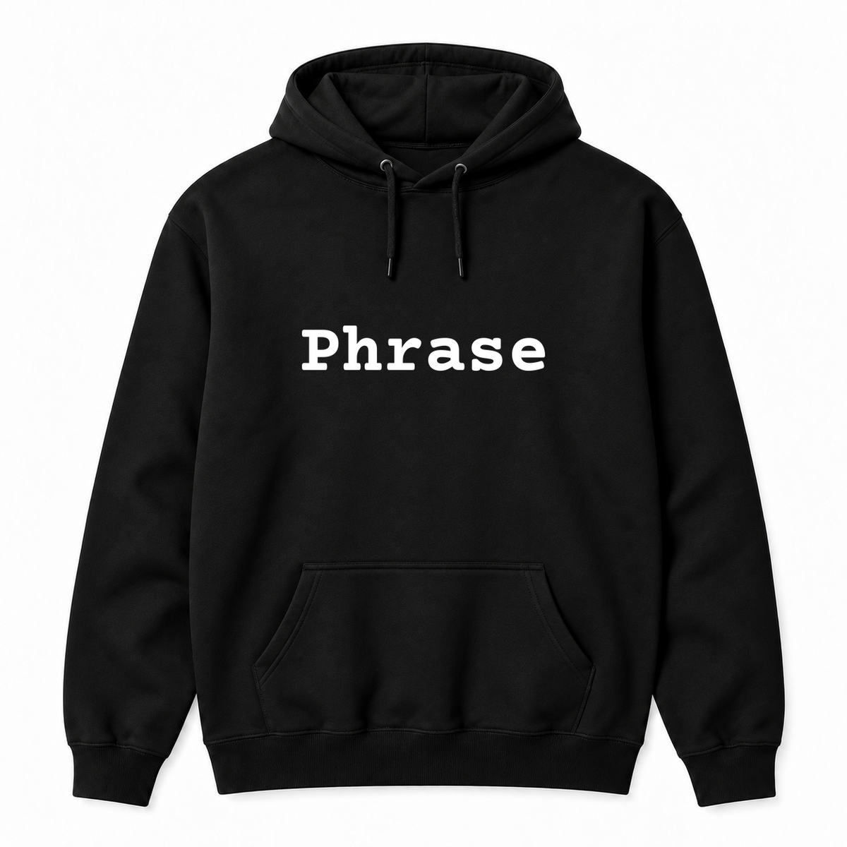 Phrase Hoodie in black