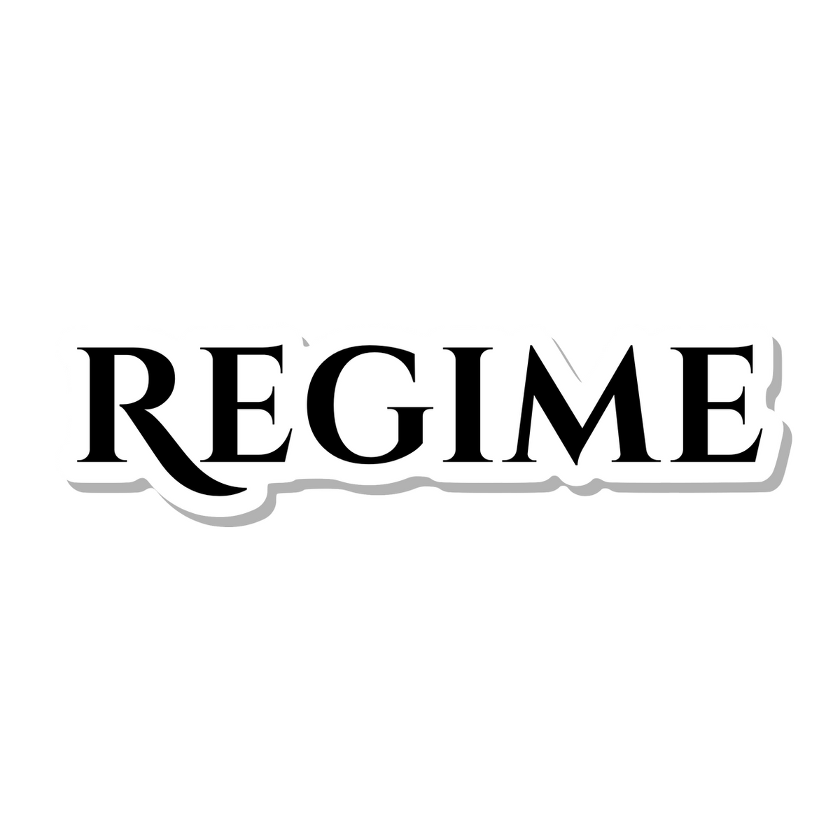 Regime die-cut sticker
