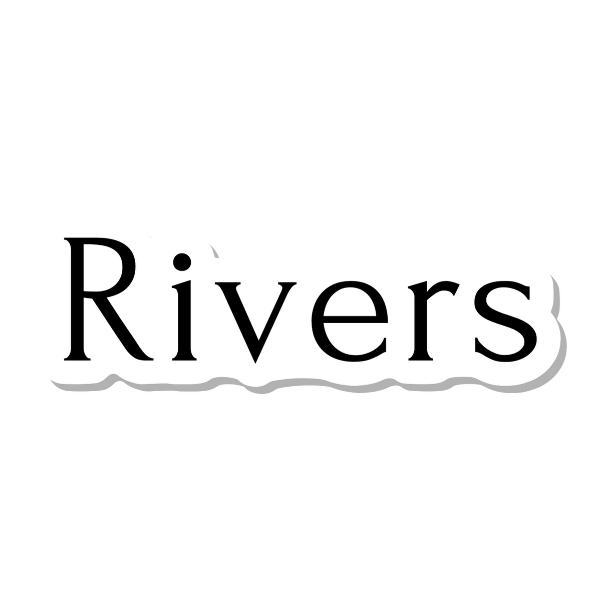 Rivers die-cut sticker