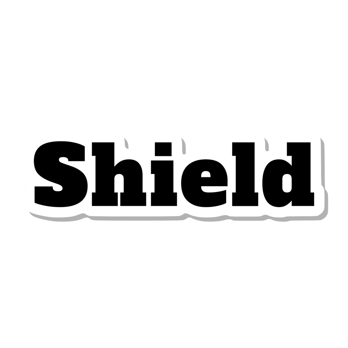 Shield die-cut sticker