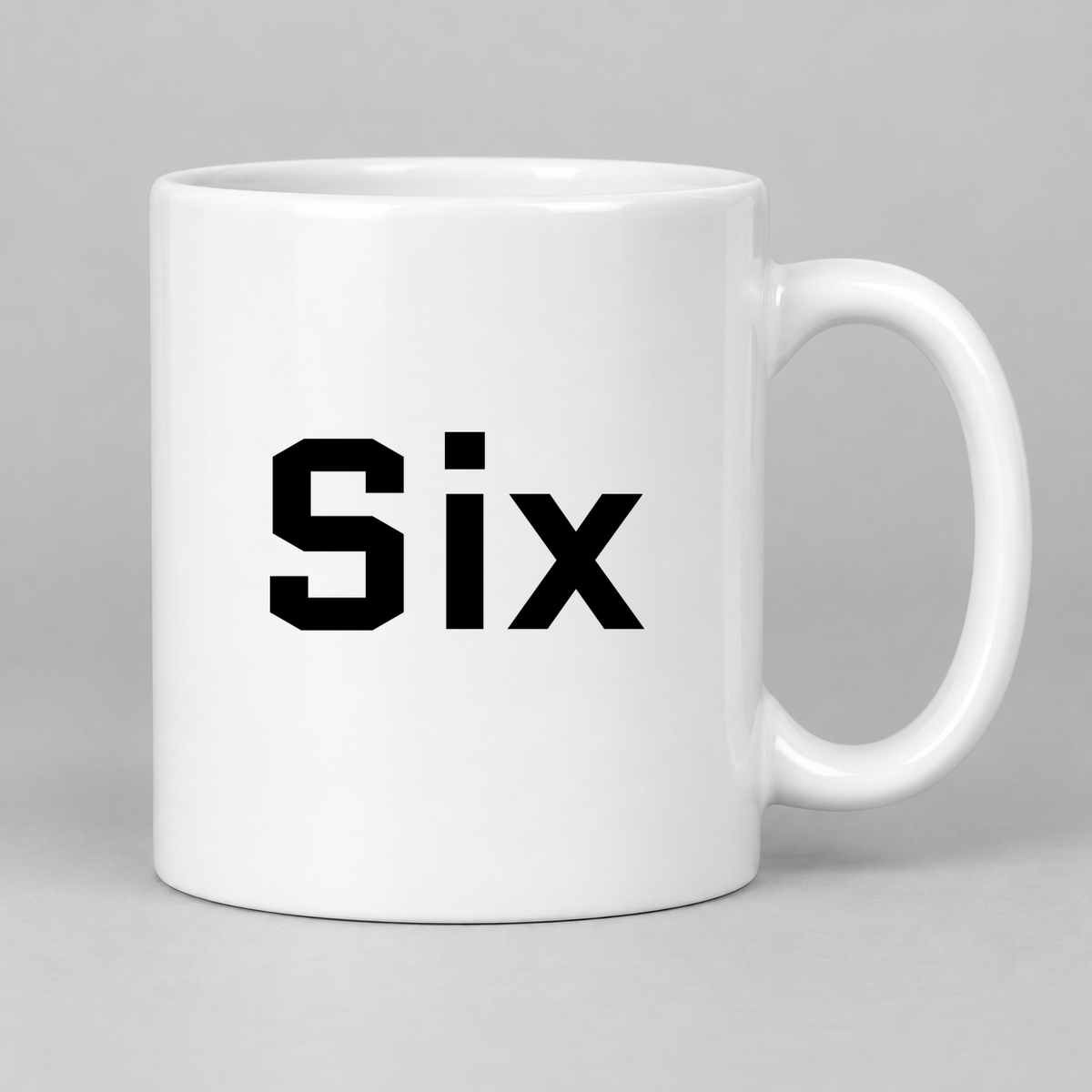 Six Mug in white