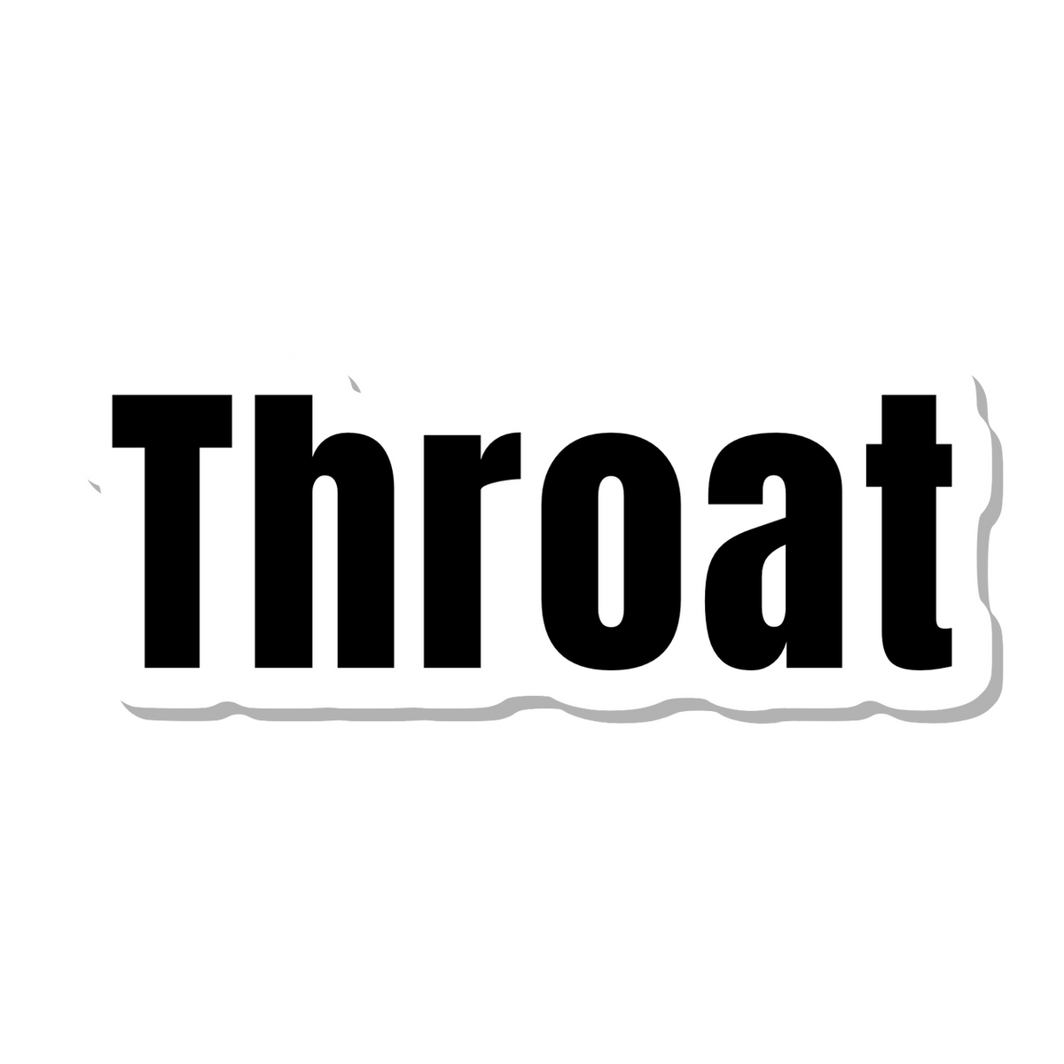 Throat die-cut sticker
