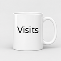Visits Mug in white