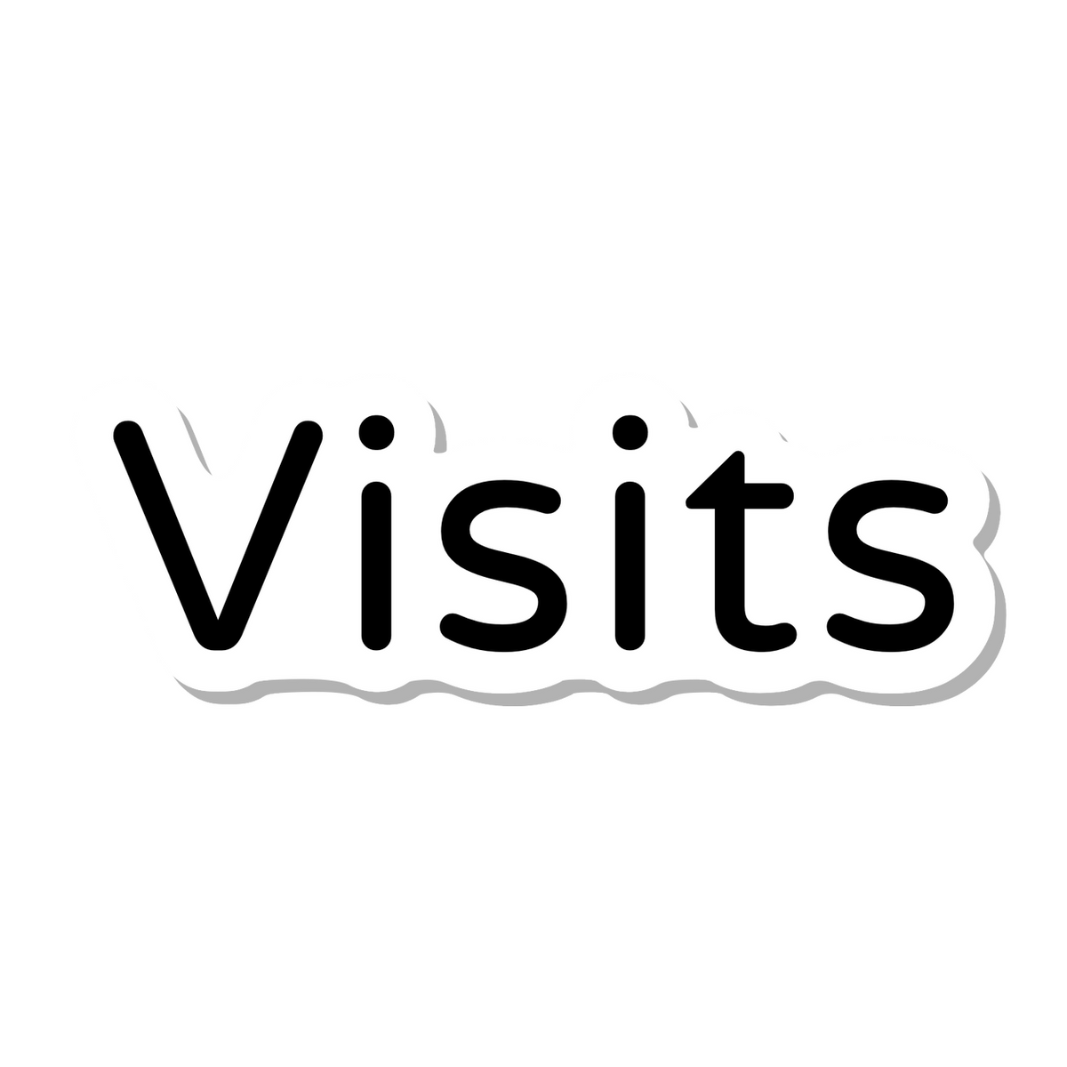 Visits die-cut sticker