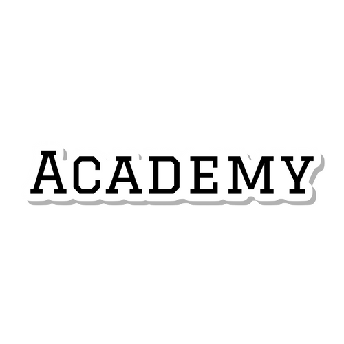 Academy die-cut sticker