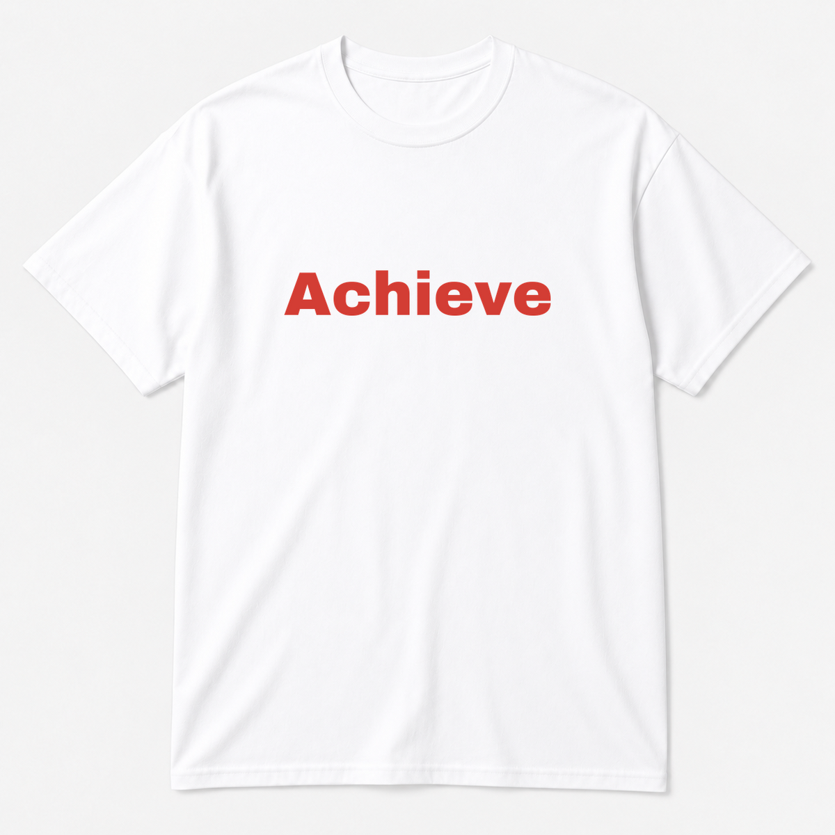 Achieve T-Shirt in white with red text