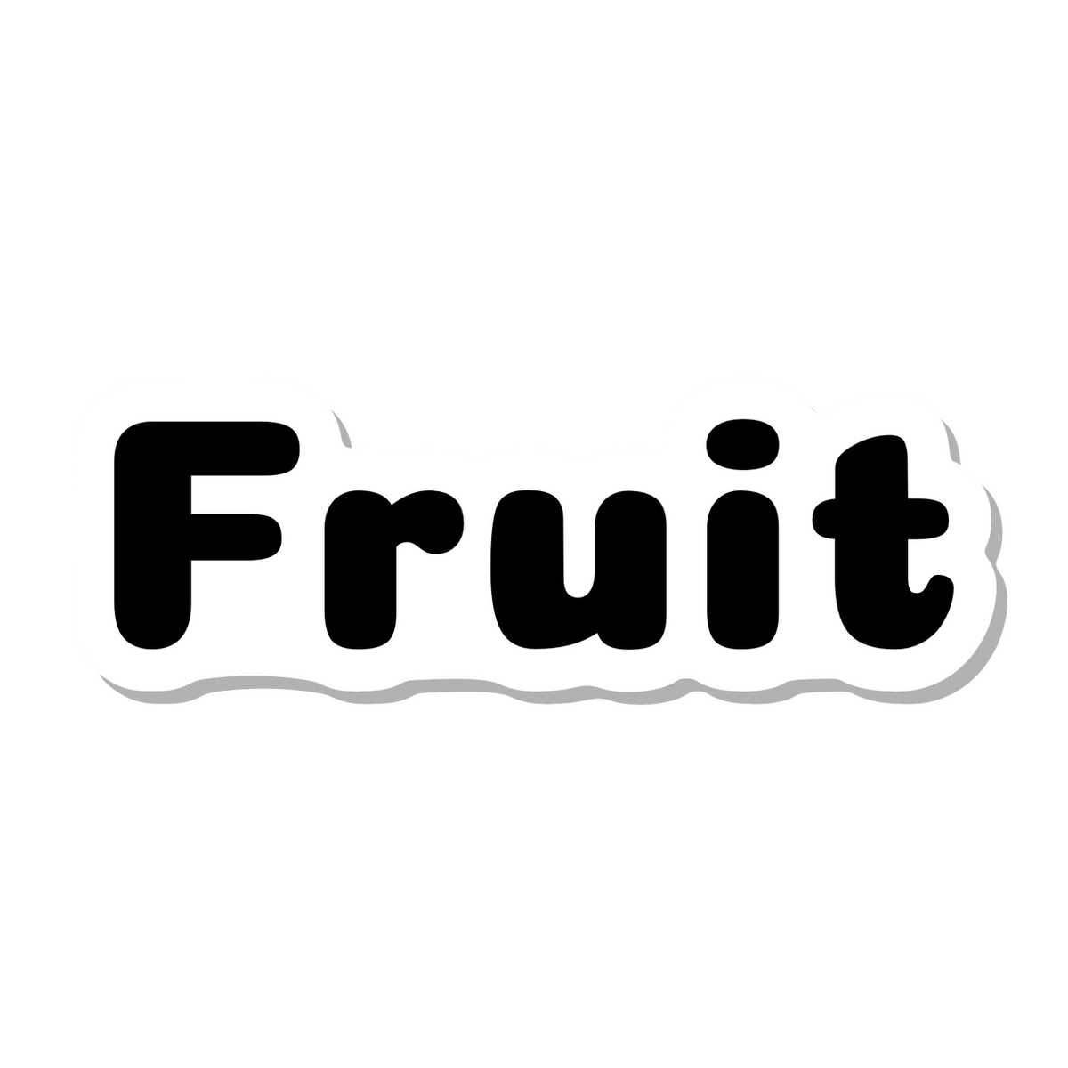 Fruit die-cut sticker